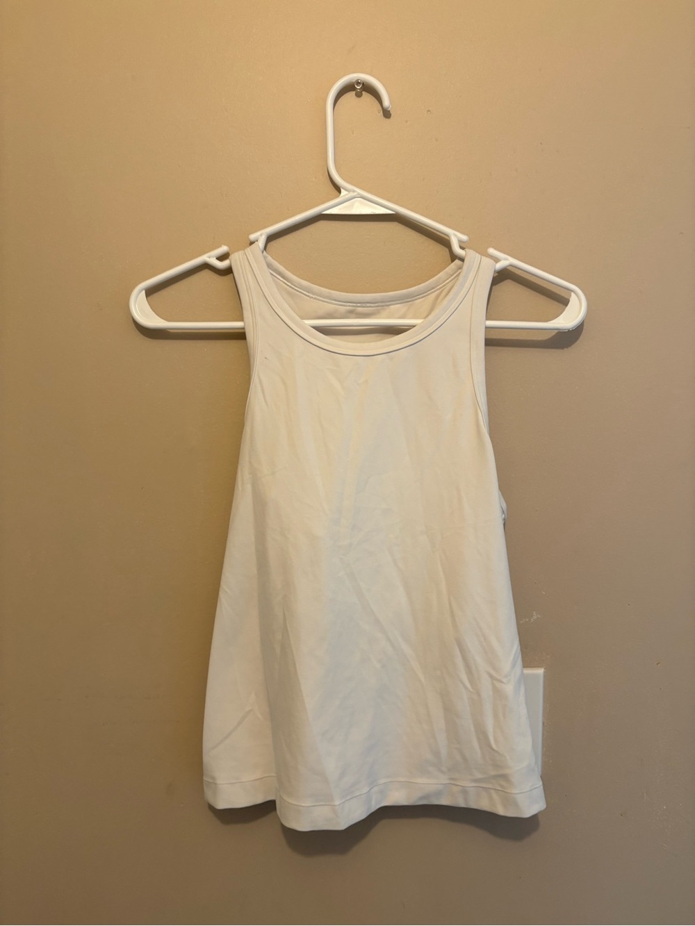 lululemon athletica White Scoop Neck Athletic Tank